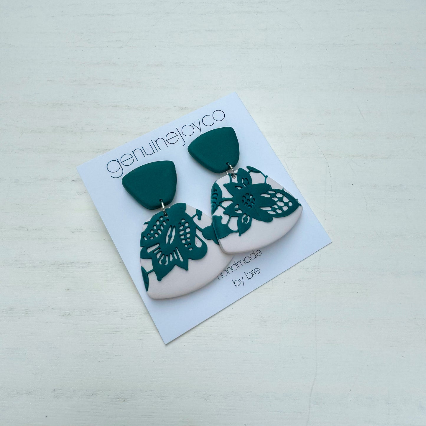 Teal Lace Dangles