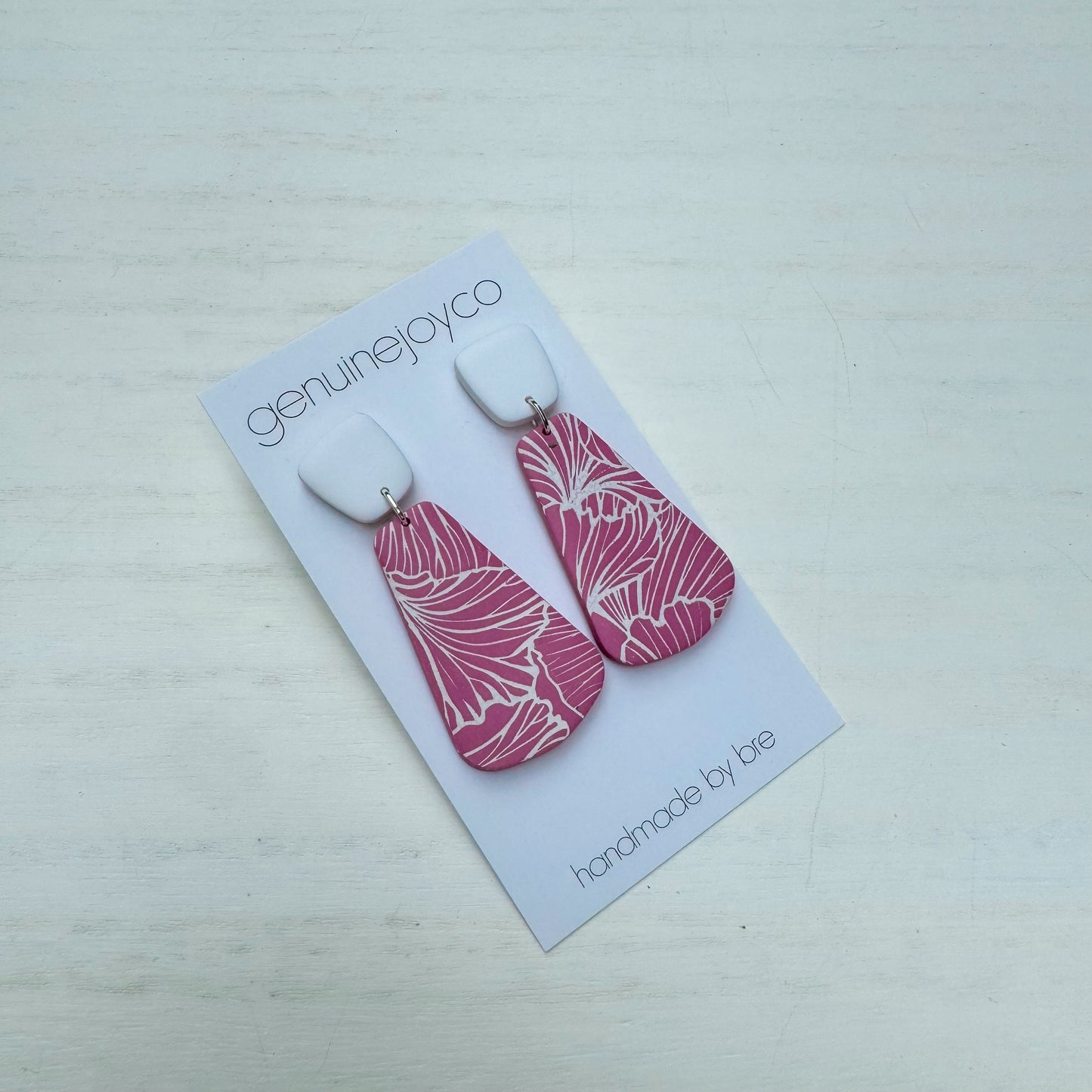 Pink/White Dangles (multiple designs)