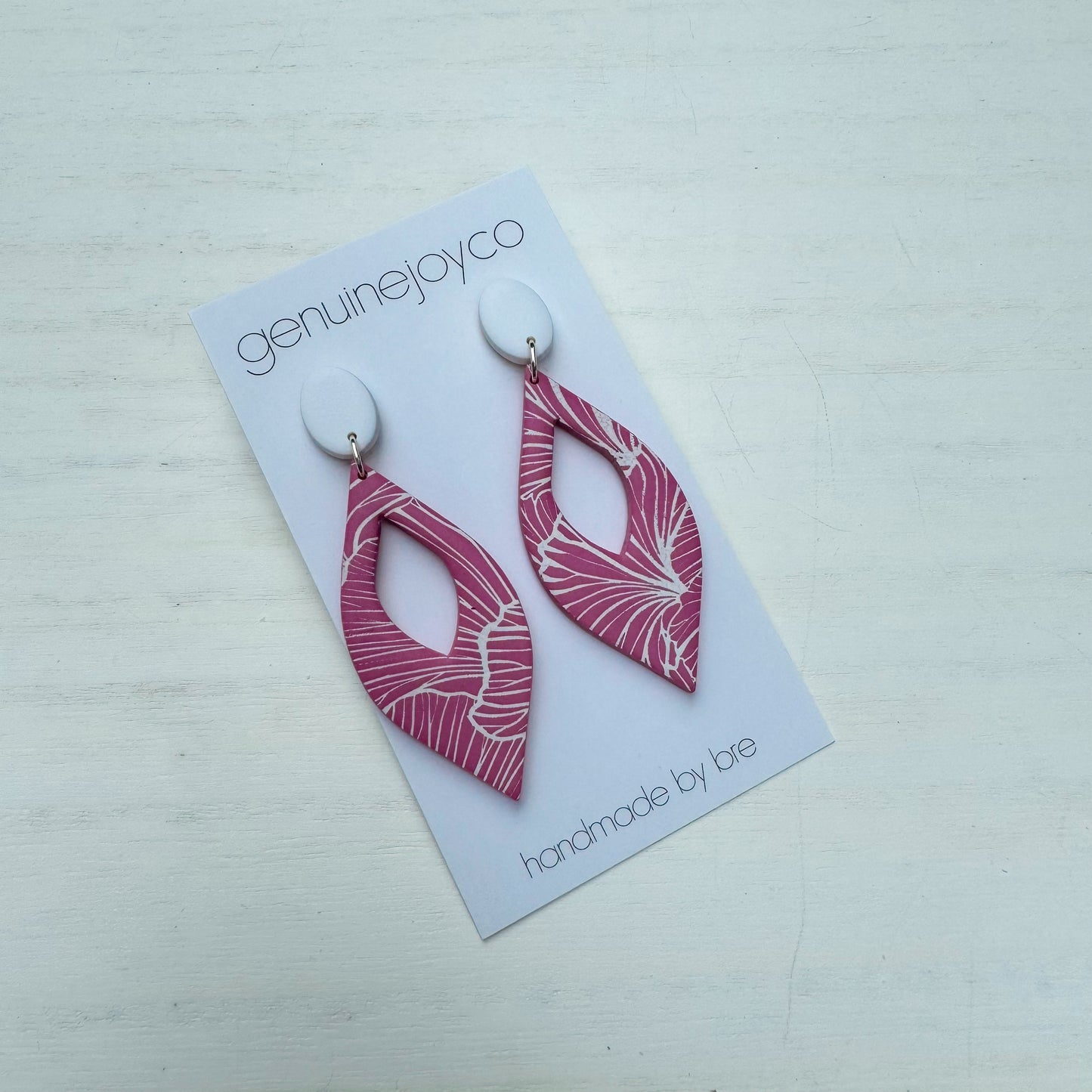 Pink/White Dangles (multiple designs)